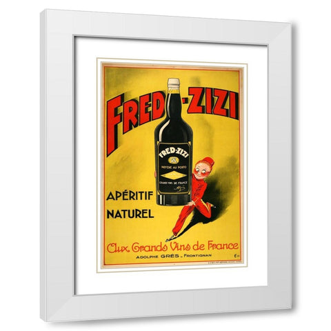 Fred Zizi White Modern Wood Framed Art Print with Double Matting by Vintage Apple Collection