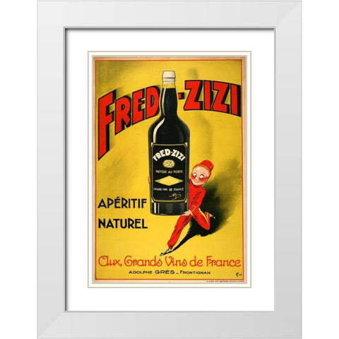 Fred Zizi White Modern Wood Framed Art Print with Double Matting by Vintage Apple Collection