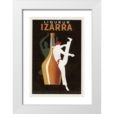 Izarra I White Modern Wood Framed Art Print with Double Matting by Vintage Apple Collection