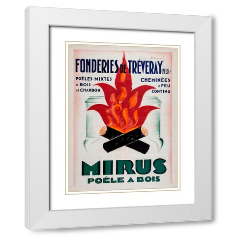 Mirus Chimney Service White Modern Wood Framed Art Print with Double Matting by Vintage Apple Collection