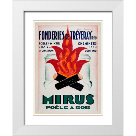 Mirus Chimney Service White Modern Wood Framed Art Print with Double Matting by Vintage Apple Collection