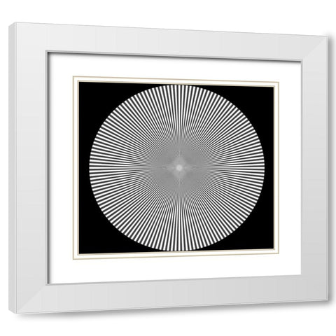 Optical Illusion Art White Modern Wood Framed Art Print with Double Matting by Vintage Apple Collection