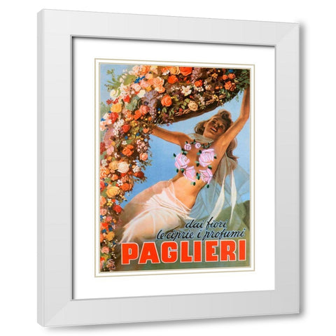Paglieri White Modern Wood Framed Art Print with Double Matting by Vintage Apple Collection