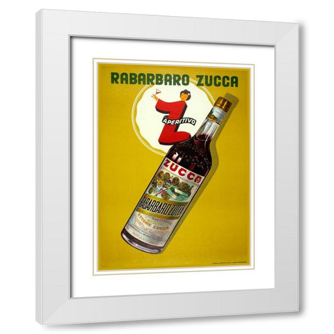 Rabarbaro Zucca White Modern Wood Framed Art Print with Double Matting by Vintage Apple Collection