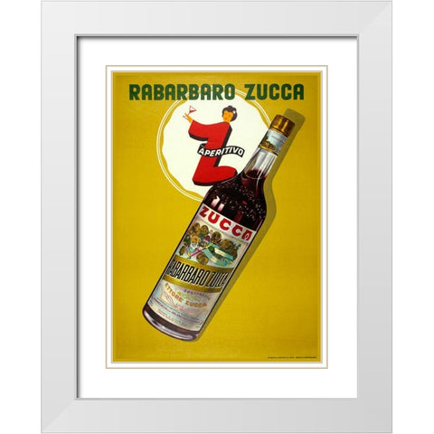 Rabarbaro Zucca White Modern Wood Framed Art Print with Double Matting by Vintage Apple Collection