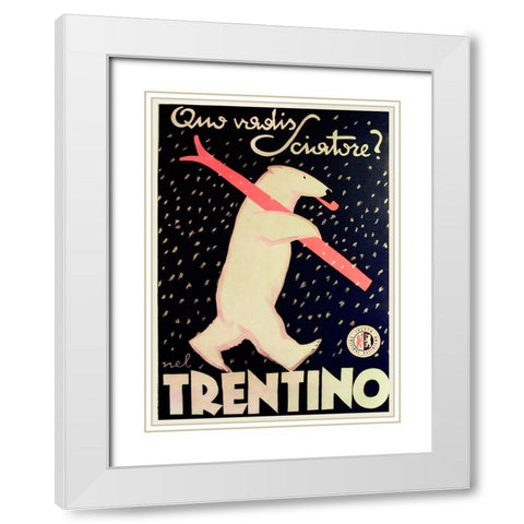 Trentino White Modern Wood Framed Art Print with Double Matting by Vintage Apple Collection