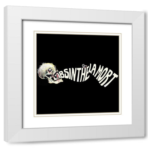 Absinthe White Modern Wood Framed Art Print with Double Matting by Vintage Apple Collection