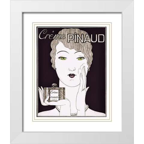 Pinaud White Modern Wood Framed Art Print with Double Matting by Vintage Apple Collection