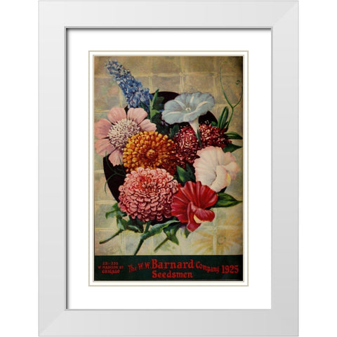 barnardsseedsbul1925_bouquet White Modern Wood Framed Art Print with Double Matting by Vintage Apple Collection