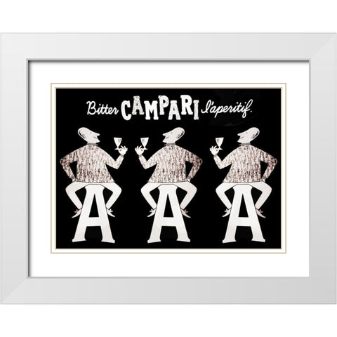 bitter_campari_aperitif_flat White Modern Wood Framed Art Print with Double Matting by Vintage Apple Collection