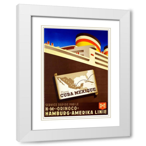 cuba_mexique White Modern Wood Framed Art Print with Double Matting by Vintage Apple Collection