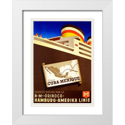 cuba_mexique White Modern Wood Framed Art Print with Double Matting by Vintage Apple Collection