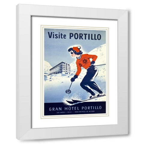 portillo White Modern Wood Framed Art Print with Double Matting by Vintage Apple Collection