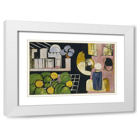 matisse moroccans 1914 White Modern Wood Framed Art Print with Double Matting by Vintage Apple Collection