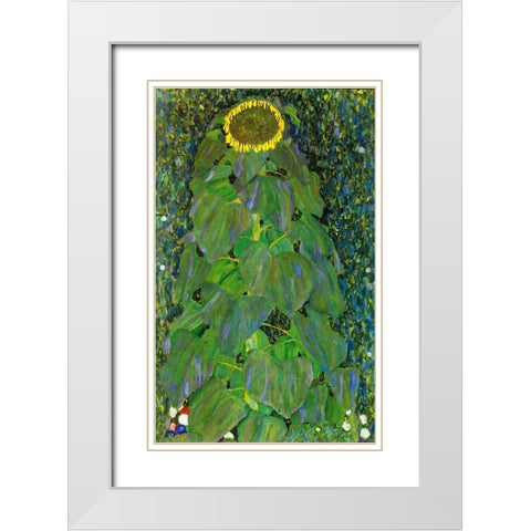 klimt_thesunflower_archival White Modern Wood Framed Art Print with Double Matting by Vintage Apple Collection