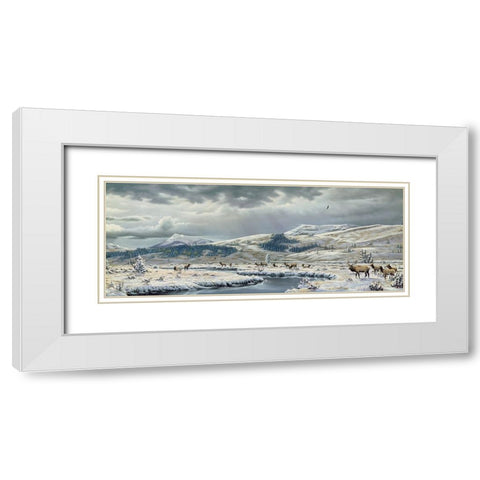 September Snow White Modern Wood Framed Art Print with Double Matting by Goebel, Wilhelm