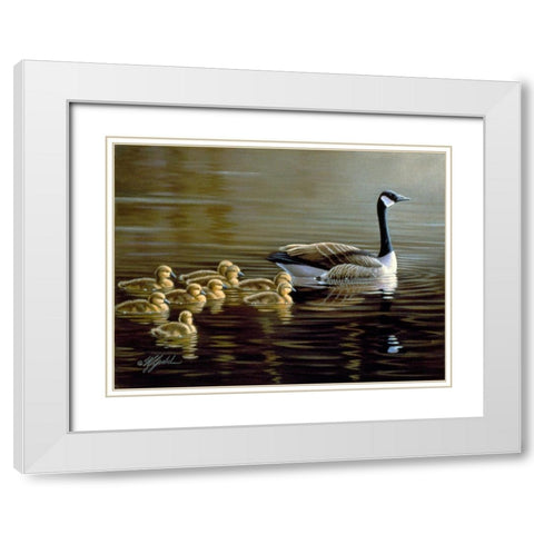 Leading The Way White Modern Wood Framed Art Print with Double Matting by Goebel, Wilhelm