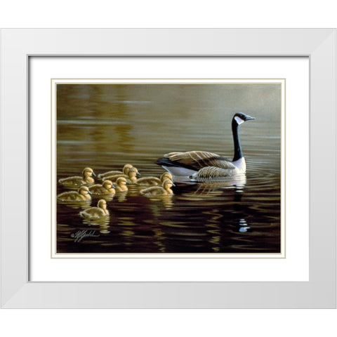 Leading The Way White Modern Wood Framed Art Print with Double Matting by Goebel, Wilhelm