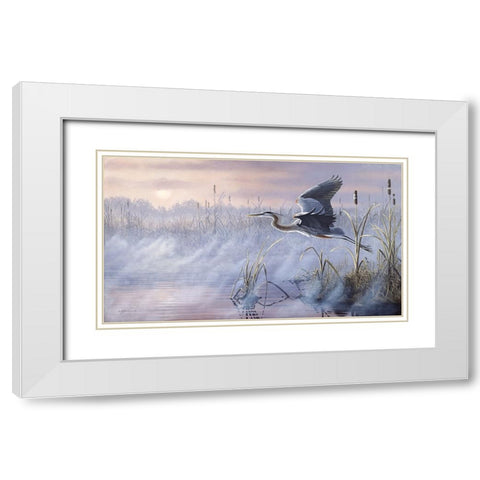 Rising Marsh White Modern Wood Framed Art Print with Double Matting by Goebel, Wilhelm