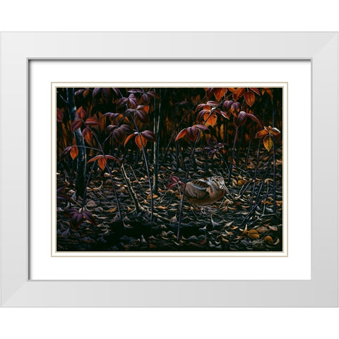 The Woodcocks World White Modern Wood Framed Art Print with Double Matting by Goebel, Wilhelm