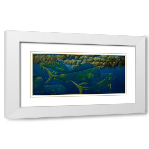 Opalescence White Modern Wood Framed Art Print with Double Matting by Goebel, Wilhelm