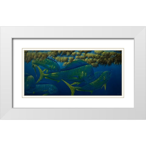 Opalescence White Modern Wood Framed Art Print with Double Matting by Goebel, Wilhelm