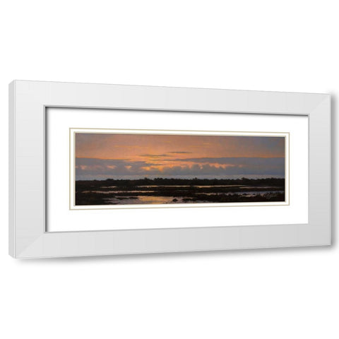 Assateague Sunset 2 White Modern Wood Framed Art Print with Double Matting by Goebel, Wilhelm