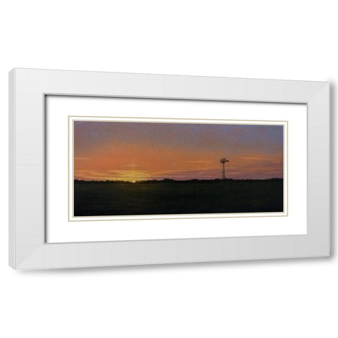 Days End White Modern Wood Framed Art Print with Double Matting by Goebel, Wilhelm