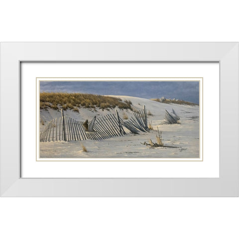 Passage - Peregrine Falcon White Modern Wood Framed Art Print with Double Matting by Goebel, Wilhelm