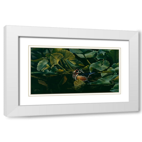 Quiet Times White Modern Wood Framed Art Print with Double Matting by Goebel, Wilhelm