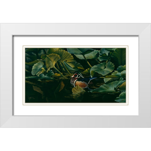 Quiet Times White Modern Wood Framed Art Print with Double Matting by Goebel, Wilhelm