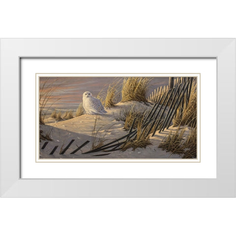 Sunrise Snowy White Modern Wood Framed Art Print with Double Matting by Goebel, Wilhelm