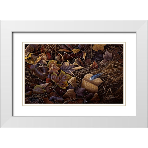 Colors Of Autumn White Modern Wood Framed Art Print with Double Matting by Goebel, Wilhelm