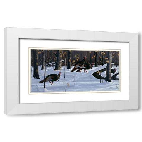 Windfall Crossing White Modern Wood Framed Art Print with Double Matting by Goebel, Wilhelm