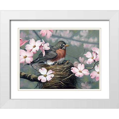 Mothers Day 2 White Modern Wood Framed Art Print with Double Matting by Goebel, Wilhelm