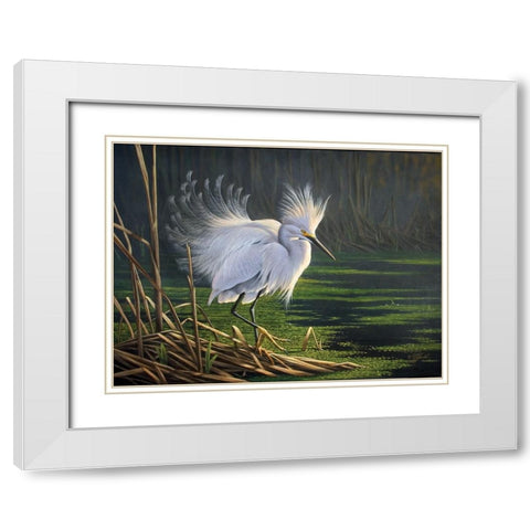 Wg9250710013 White Modern Wood Framed Art Print with Double Matting by Goebel, Wilhelm