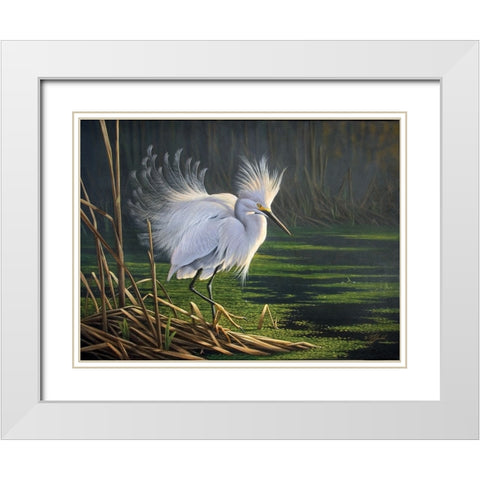 Wg9250710013 White Modern Wood Framed Art Print with Double Matting by Goebel, Wilhelm