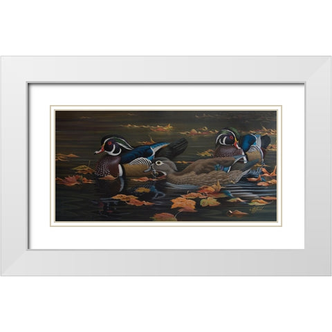 Wg10020710003Rlg White Modern Wood Framed Art Print with Double Matting by Goebel, Wilhelm