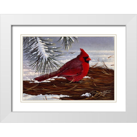 Under The Pine White Modern Wood Framed Art Print with Double Matting by Goebel, Wilhelm