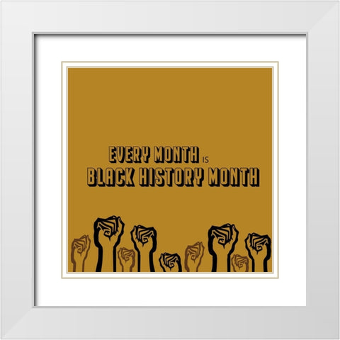 Every Month White Modern Wood Framed Art Print with Double Matting by Adebowale