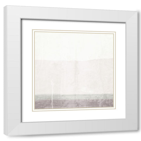 Calm Views White Modern Wood Framed Art Print with Double Matting by Adebowale