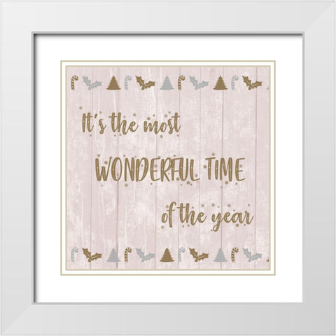 Wonderful Time White Modern Wood Framed Art Print with Double Matting by Adebowale