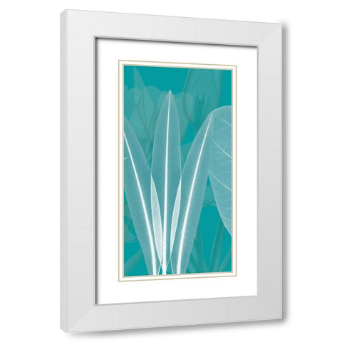 Teal White Modern Wood Framed Art Print with Double Matting by Koetsier, Albert