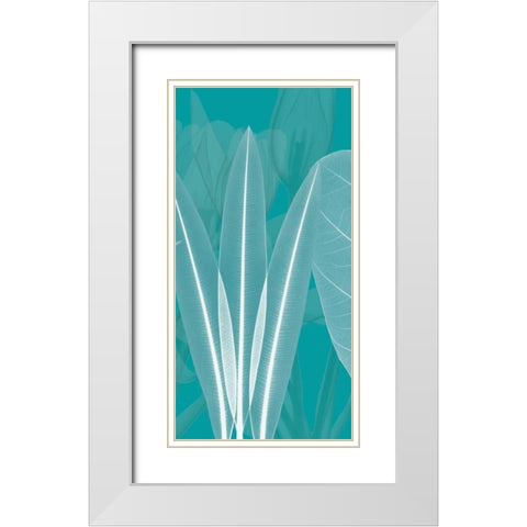 Teal White Modern Wood Framed Art Print with Double Matting by Koetsier, Albert