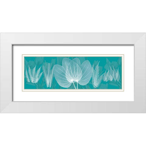 Teal White Modern Wood Framed Art Print with Double Matting by Koetsier, Albert