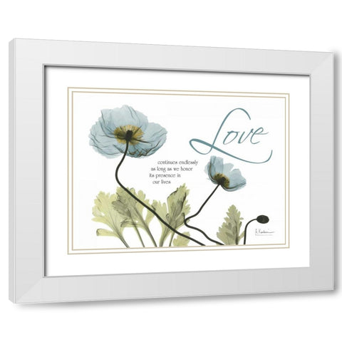 Love Poppies White Modern Wood Framed Art Print with Double Matting by Koetsier, Albert