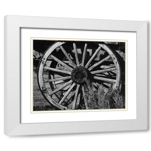 Bodi Wheel White Modern Wood Framed Art Print with Double Matting by Koetsier, Albert