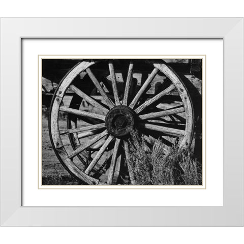 Bodi Wheel White Modern Wood Framed Art Print with Double Matting by Koetsier, Albert