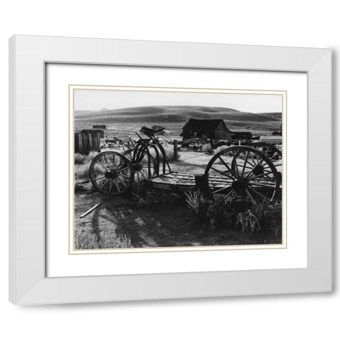 Bodi Wagon White Modern Wood Framed Art Print with Double Matting by Koetsier, Albert