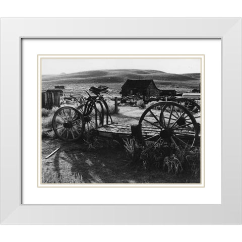 Bodi Wagon White Modern Wood Framed Art Print with Double Matting by Koetsier, Albert